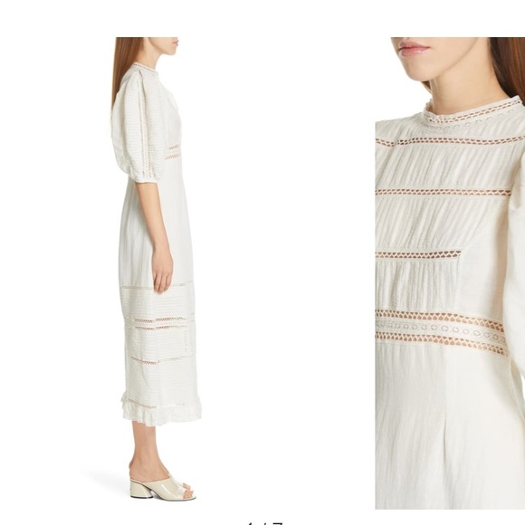 🦋 SEA NY poppy pintuck midi dress 6 - Picture 5 of 8